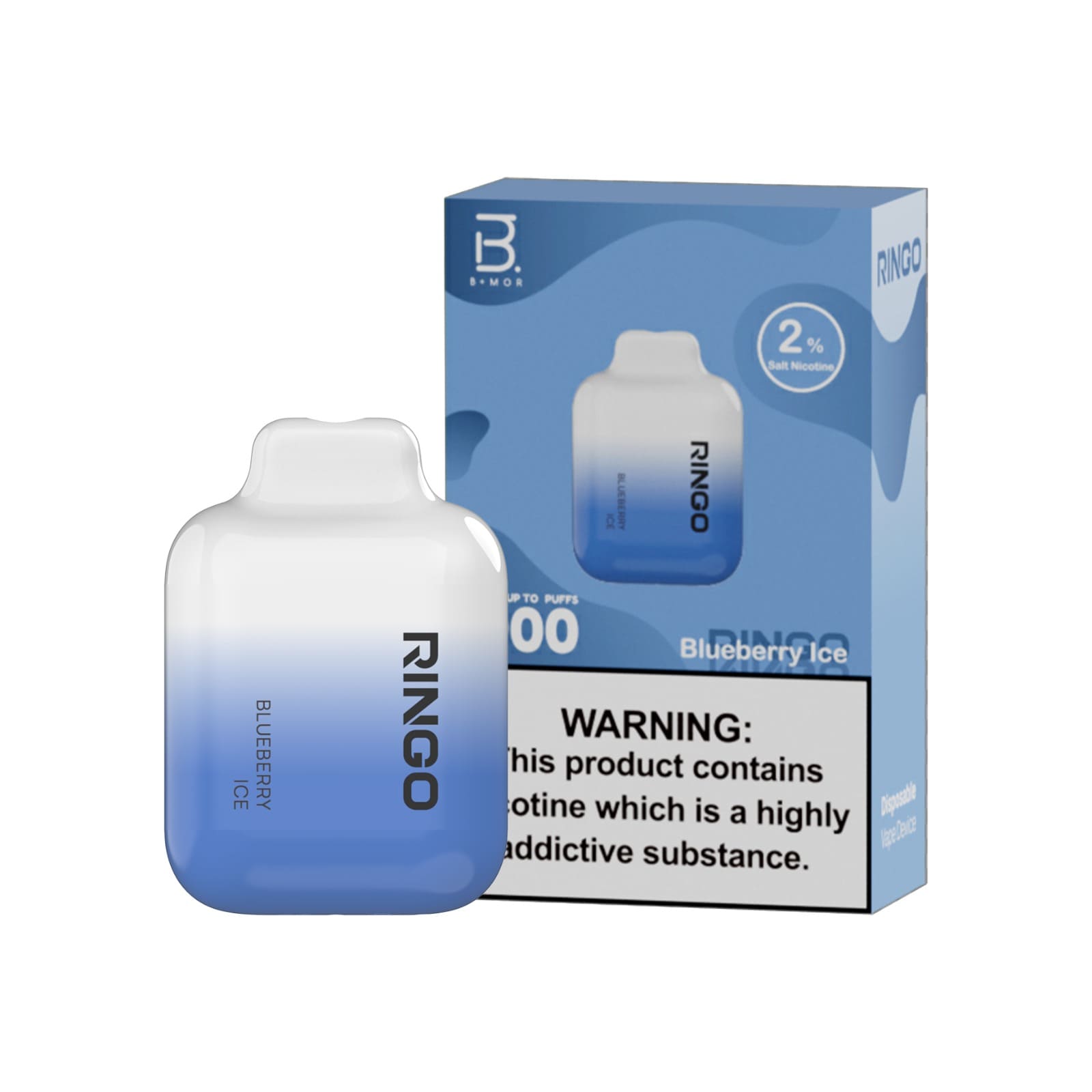 B+MOR Ringo Blueberry Ice 600 Puffs Disposable Vape