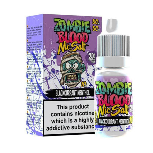 Blackcurrant Menthol 10ml Nicsalt Eliquid by Zombie Blood