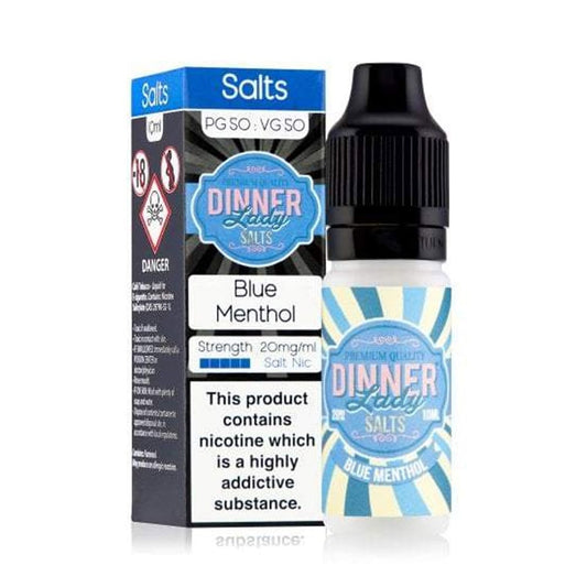 Blue Menthol 10ml Nic Salt E Liquid by Dinner Lady