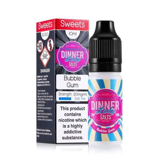 Bubblegum 10ml Nic Salt E Liquid by Dinner Lady