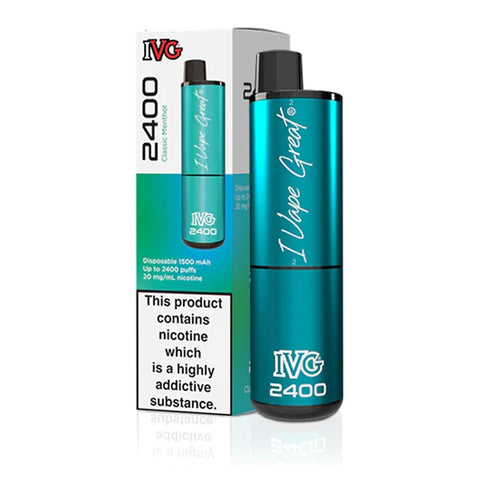 Get The IVG Classic Menthol 2400 Puffs Disposable Vape - Order Now!