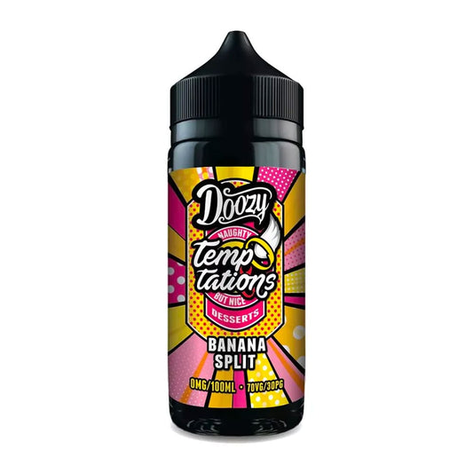 Doozy Vape Temptations Banana Split 100ml Shortfill E Liquid