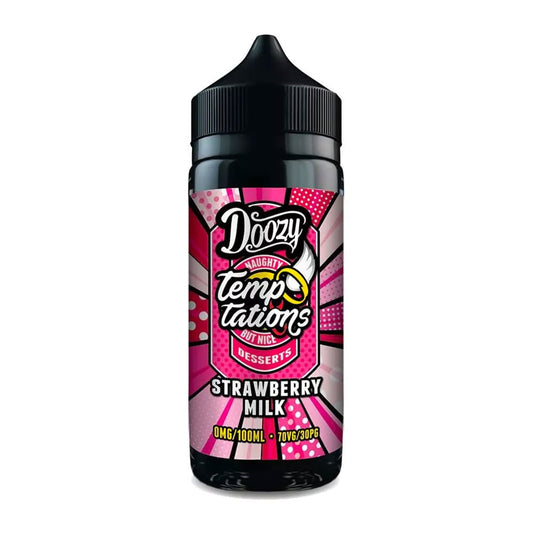 Doozy Vape Temptations Strawberry Milk 100ml Shortfill E Liquid