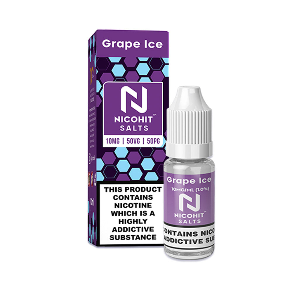 Grape Ice 10ml Nic Salt E Liquid By Nicohit Salts