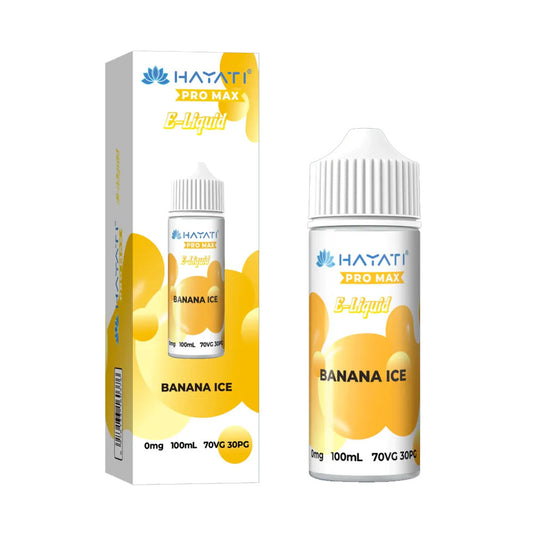 Banana Ice Hayati Pro Max 100ml Shortfill Eliquid 70/30