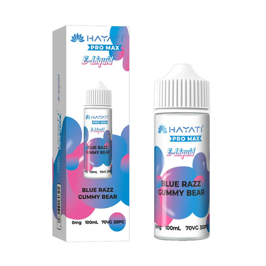 Blue Razz Gummy Bear Hayati Pro Max 100ml Shortfill Eliquid 70/30