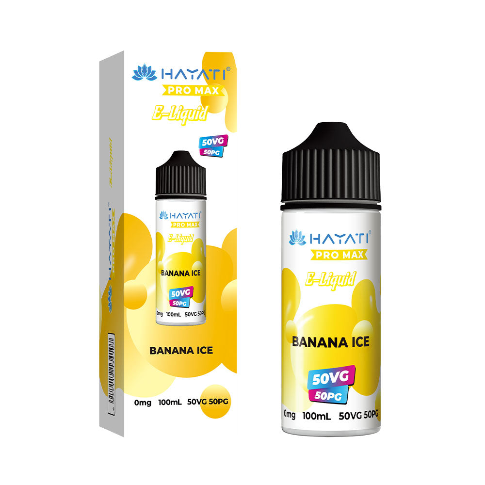 Banana Ice Hayati Pro Max 100ml Shortfill Eliquid 50/50