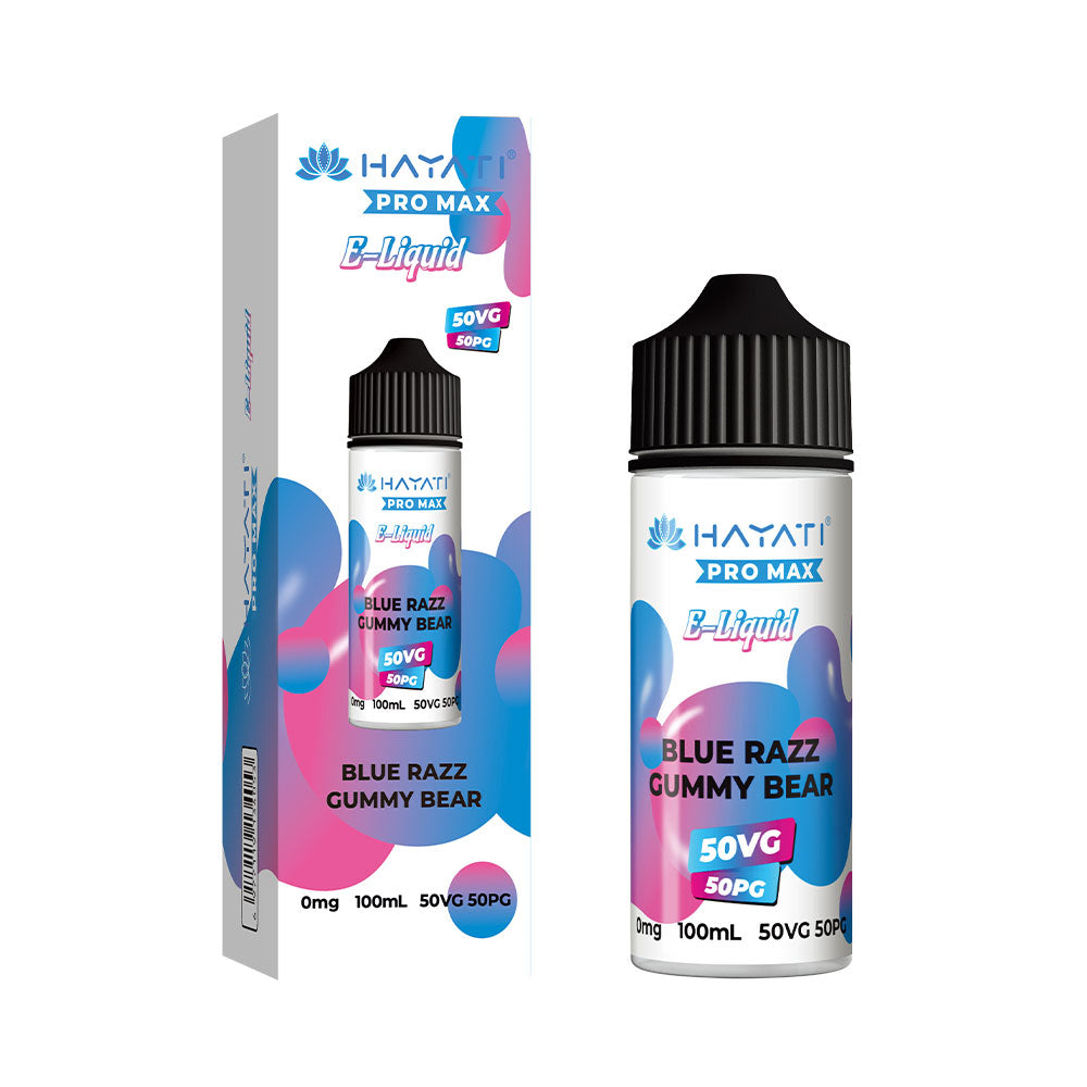 Blue Razz Gummy Bear Hayati Pro Max 100ml Shortfill Eliquid 50/50