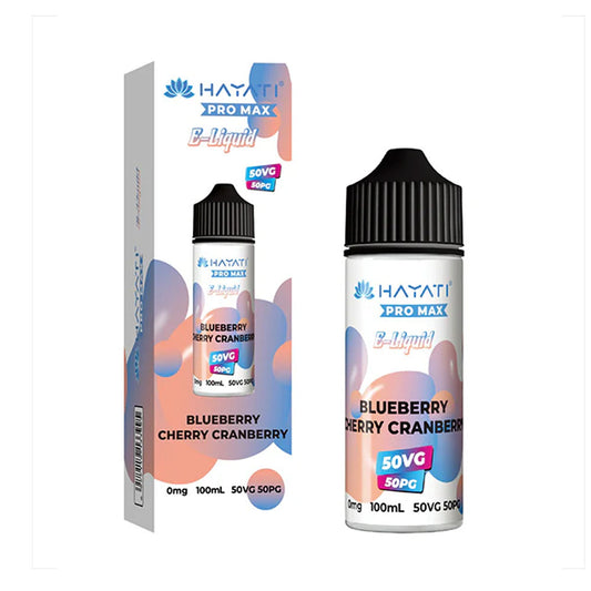 Blueberry Cherry Cranberry Hayati Pro Max 100ml Shortfill Eliquid 50/50