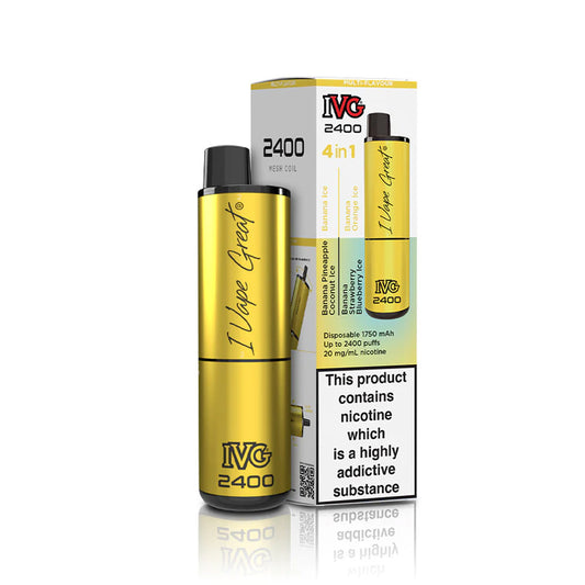 4-in-1 Banana Edition IVG 2400 Disposable Vape