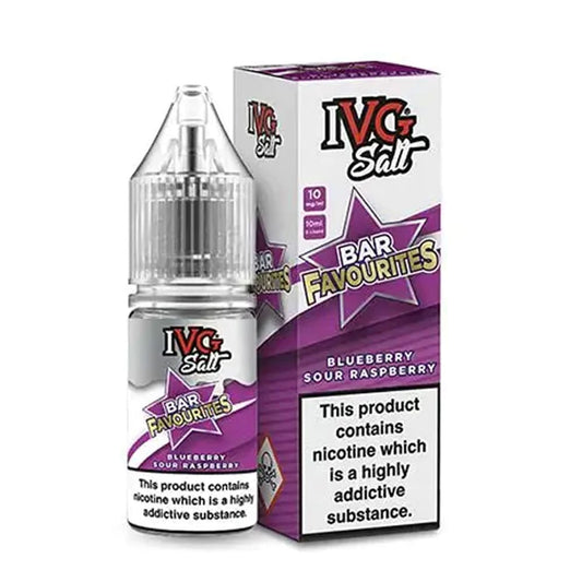 IVG Bar Favourites Blueberry Sour Raspberry 10ml Nic Salt E Liquid