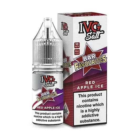 IVG Bar Favourites Red Apple Ice 10ml Nic Salt E Liquid