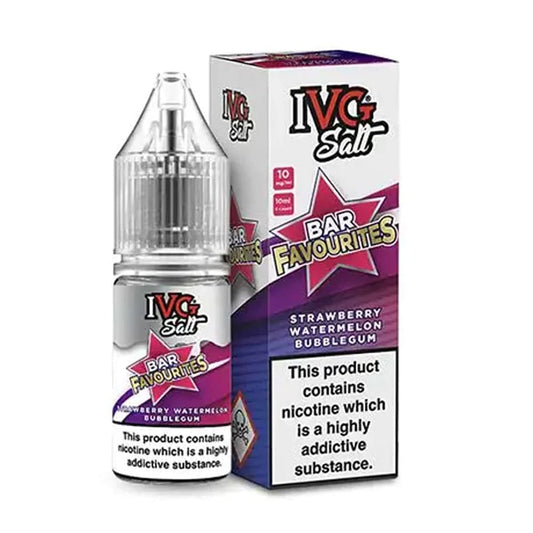 IVG Bar Favourites Strawberry Watermelon Bubblegum 10ml Nic Salt E Liquid