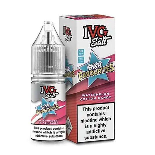 IVG Bar Favourites Watermelon Cotton Candy 10ml Nic Salt E Liquid