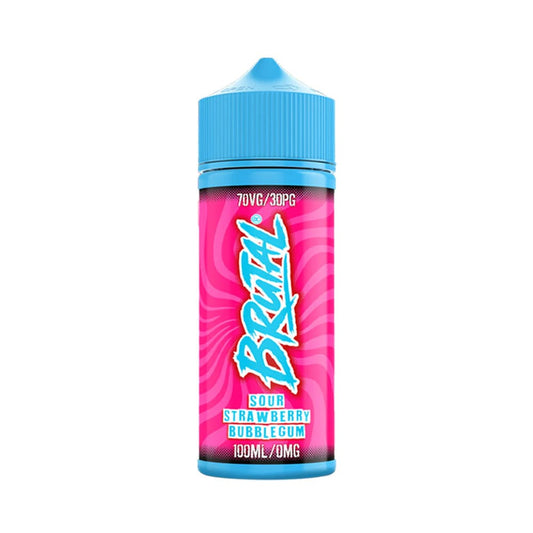 Just Juice Brutal Sour Strawberry Bubblegum 100ml Shortfill E Liquid