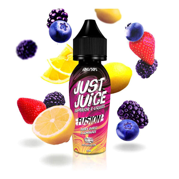 Just Juice Fusion Berry Burst and Lemonade 50ml shortfill Eliquid