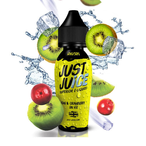 Just Juice Kiwi & Cranberry On Ice 50ml shortfill Eliquid