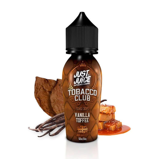 Just Juice Tobacco Club Vanilla Toffee 50ml Shortfill Eliquid