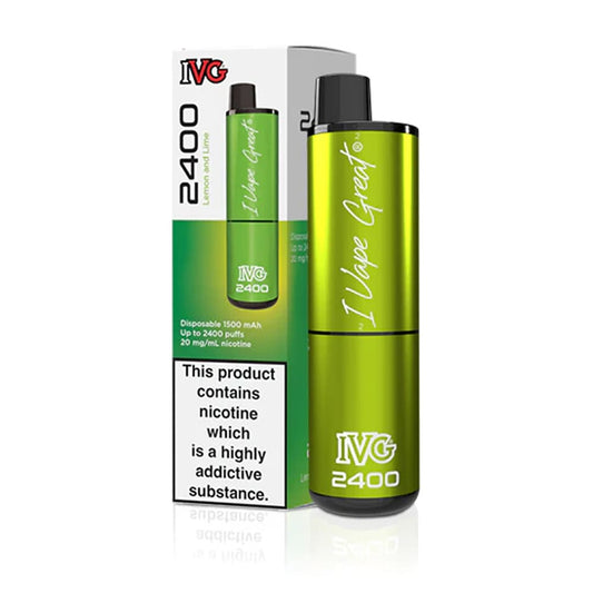 IVG Lemon & Lime 2400 Puffs Disposable Vape