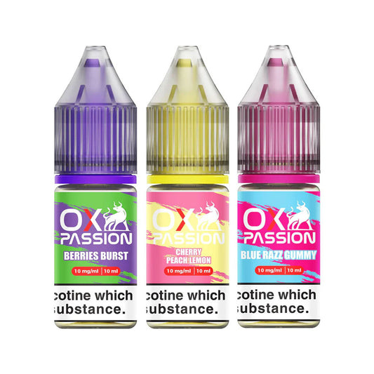 OX Passion 10ml Nic Salt E Liquid (Pack of 10)