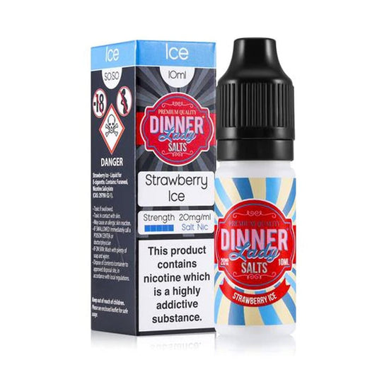 Strawberry Ice 10ml Nic Salt E-Liquid by Dinner Lady