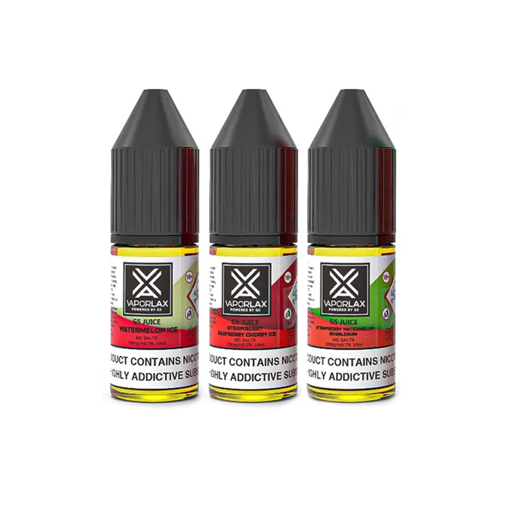 Vaporlax 10ml Nic Salt E Liquids (Pack of 10)