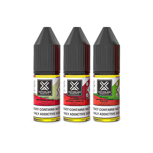 Vaporlax 10ml Nic Salt E Liquids (Pack of 10)