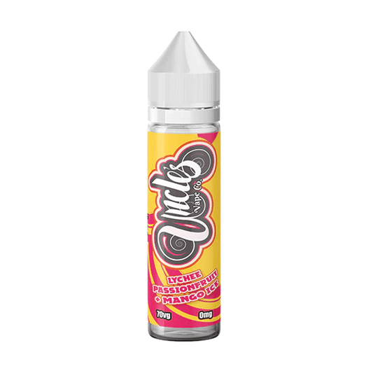 Uncles Vape Co Lychee Passionfruit & Mango Ice 50ml Shortfill E Liquid